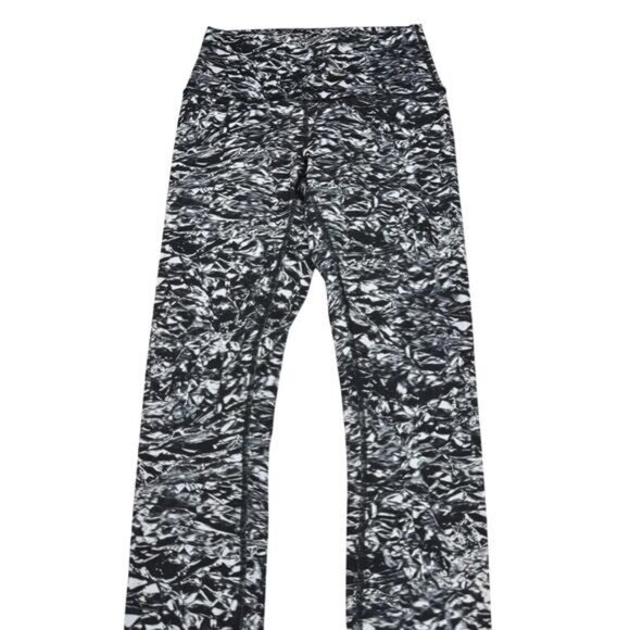 LULULEMON Wunder Under Hi-Rise Tight 28" Sz 4 Liquid Platinum Alpine White Multi - Picture 5 of 8